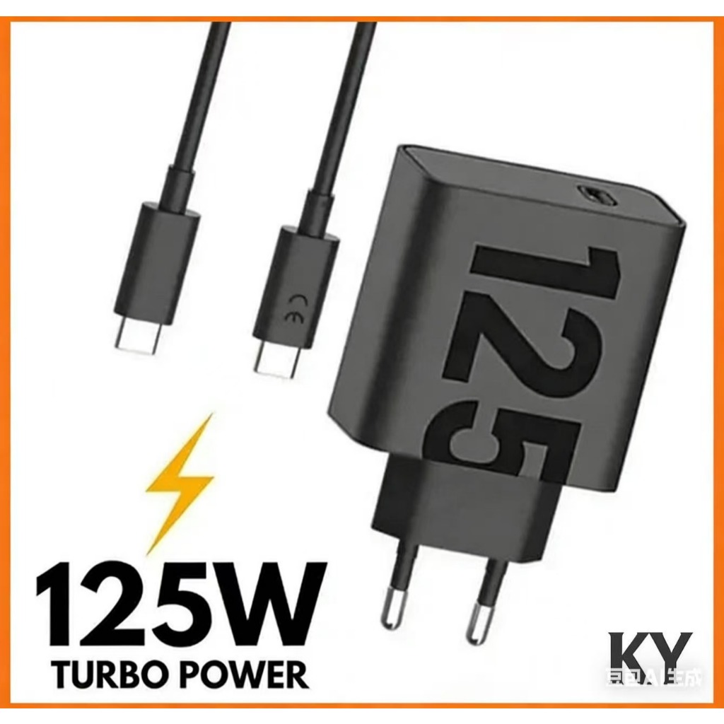 Cabo e Carregador Universal Turbo 125W Duo - Cabo USB Tipo C - Ate 12x Mais Rápido