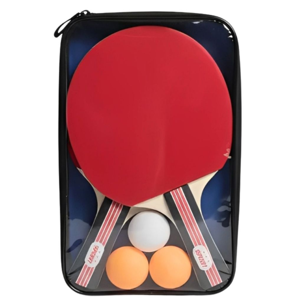 Kit Ping Pong + 2 Raquetes e 3 Bolinhas e Bolsa Tênis Mesa