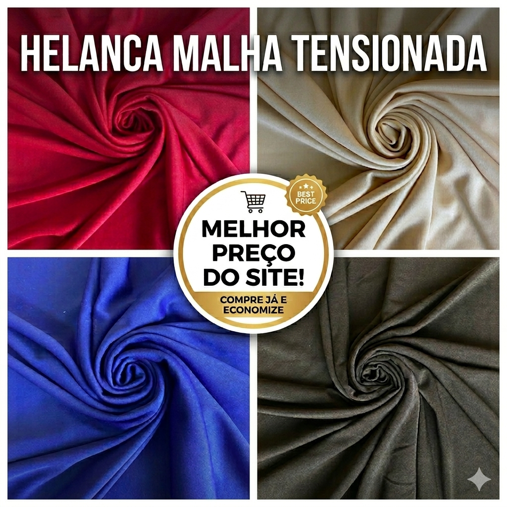 Tecido Helanca Light Lisa Malha Tensionada por Metro Largura 1,80