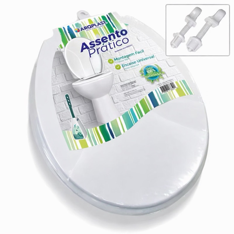 PARAFUSO  para Assento Universal Oval Branco Para Vaso Sanitário - TOY