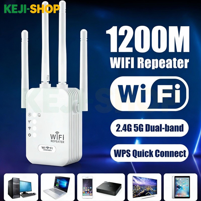 Repetidor Wifi 2800Mbps  4 Antenas Roteador Amplificador De Cor Branco Ideal para Casa e Escritório G8