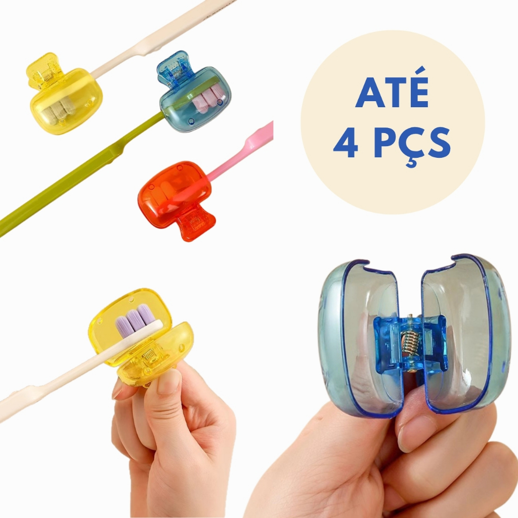 Protetor Escova de Dente Dental Portátil Ventilado Anti Poeira Viagem Higiene Clipe Capa Capinha