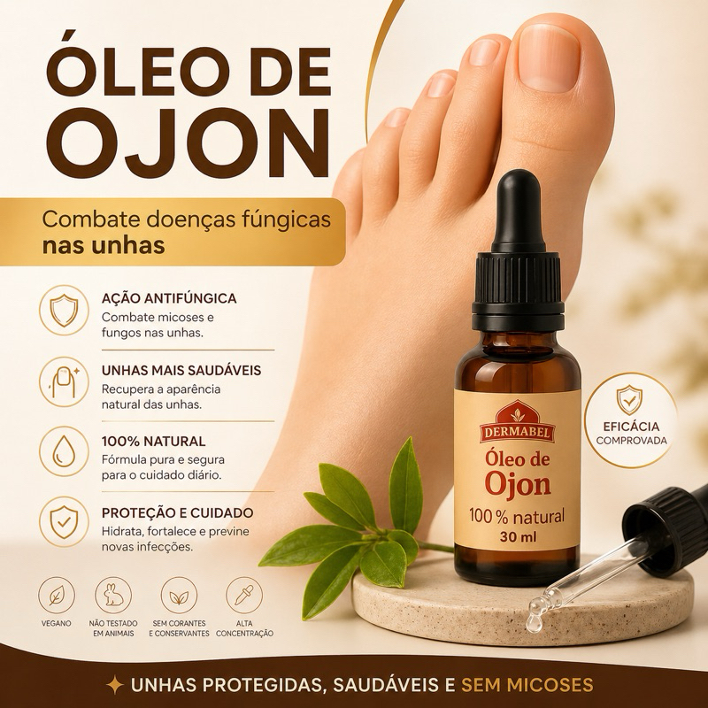 Óleo de Ojon 30ml Combate fungos e micoses nas unhas do pé e da mão Reconstrutor Capilar Brilho