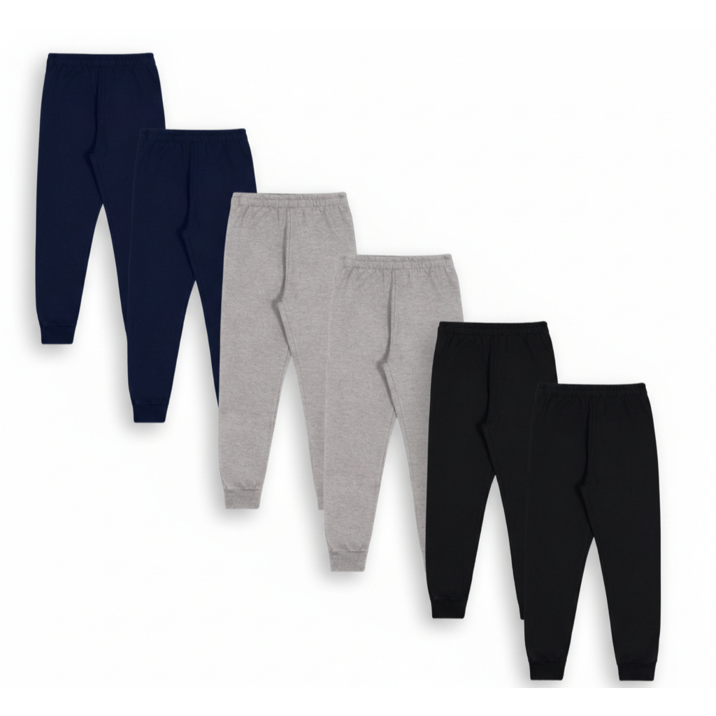 Kit 6 Calças Moletom Peluciada Inverno Infantil Unissex Menino Menina 1 a 16 Anos