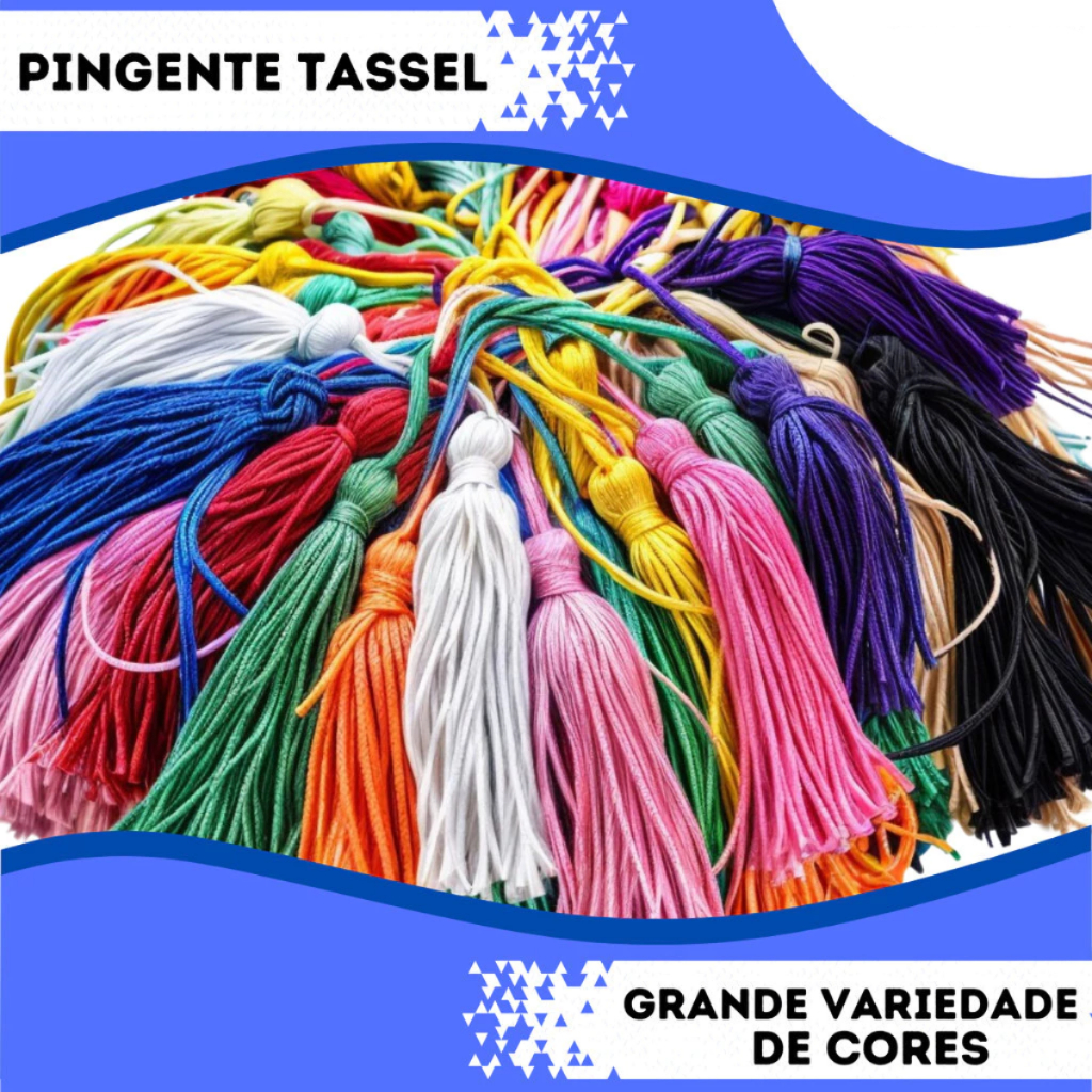 Pingente De Seda Tassel - 7.0 cm - Pacote com 10 / 50 / 100 unidades - Enfeite Decoração Casamento
