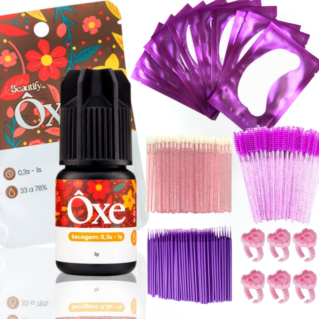 Cola Adesivo Ôxe Beautify Pro Extensão De Cílios Com Anvisa Preto