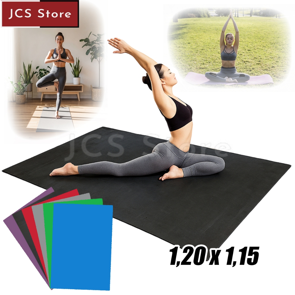 Tapete de Yoga E.V.A Fitness Antiderrapante 1,20m x 1,15m – Ideal para Pilates e Exercícios em Casa