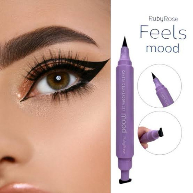 Caneta Delineadora 2x1 Ruby Rose HB-519