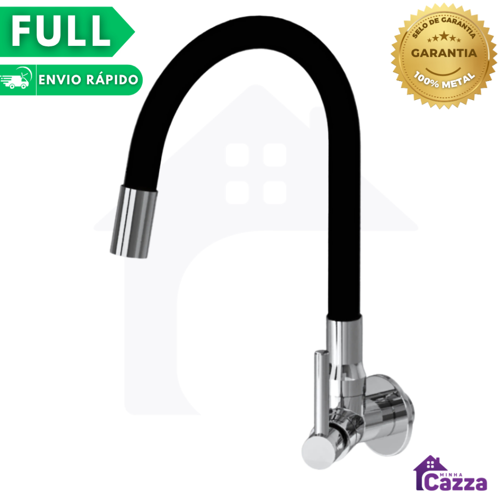 Torneira Cozinha Colorida Luxo Parede Cano De Silicone Flexível PRETA/VERMELHA/BRANCA