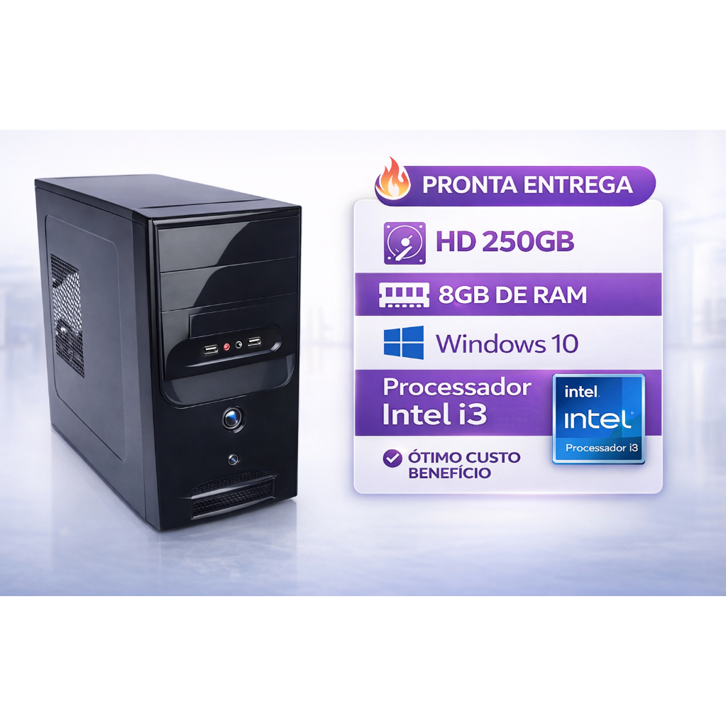 Computador CPU intel i3 / i5 2° Geração | 8GB RAM | HD 250gb / 320GB | ideal para trabalho e Escritório