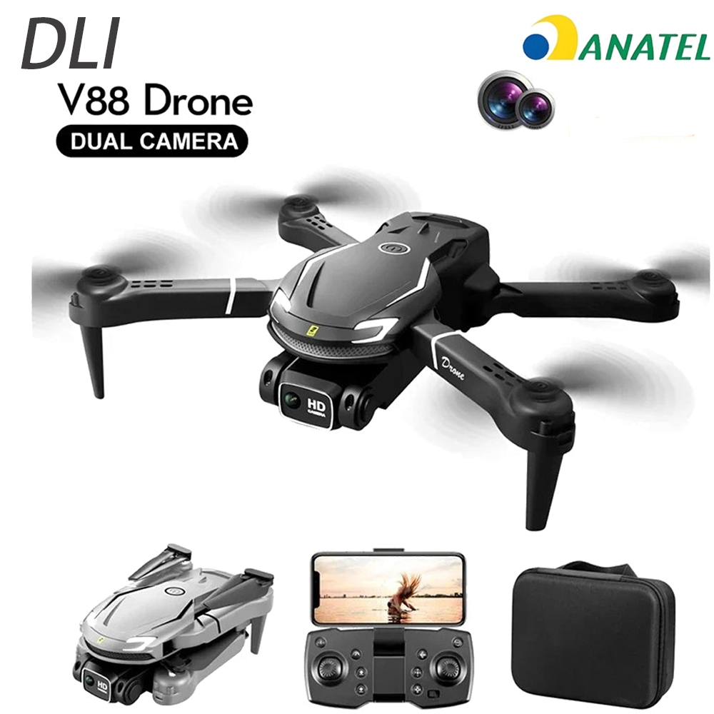 DLI Drone V88 4K Câmera Dupla Profissional Para Evitar Fotografia Aérea Quadricóptero Fluxo
