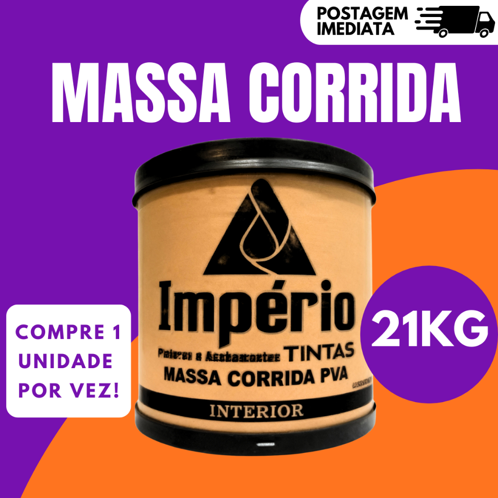 Massa Corrida PVA Revestimento 21kg 1,4kg Acabamento Nivelador Fácil Aplicação parede