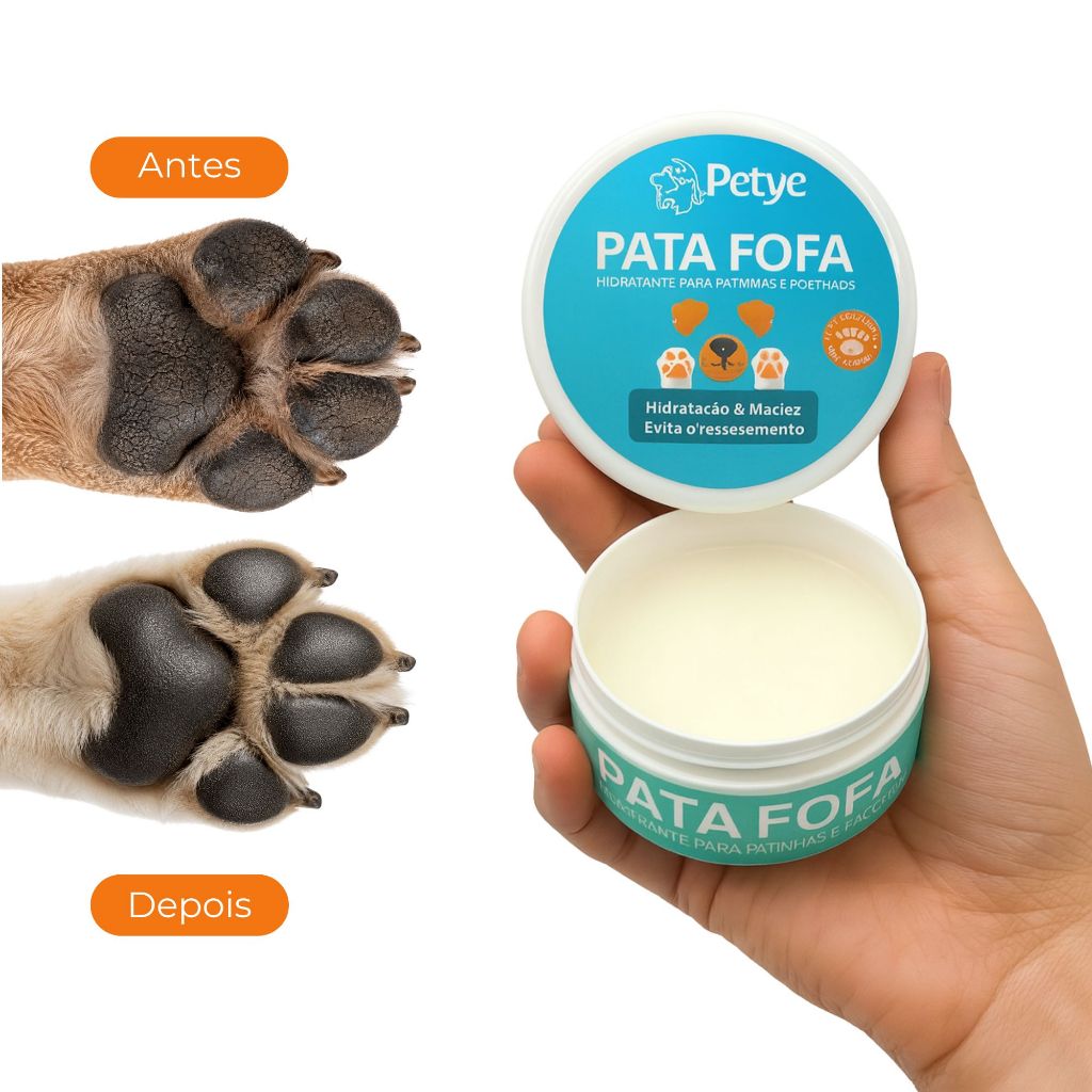 Hidratante Para Patas Cachorro e Gatos Natural PETYC Creme Para Patinhas e Nariz Animais Pata Fofa