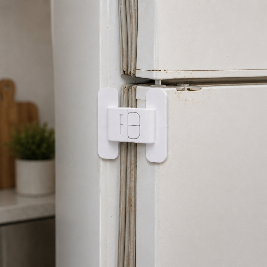 Travas Para Geladeira e Gavetas Protetor Segurança Infantíl Fechadura de Porta Armário