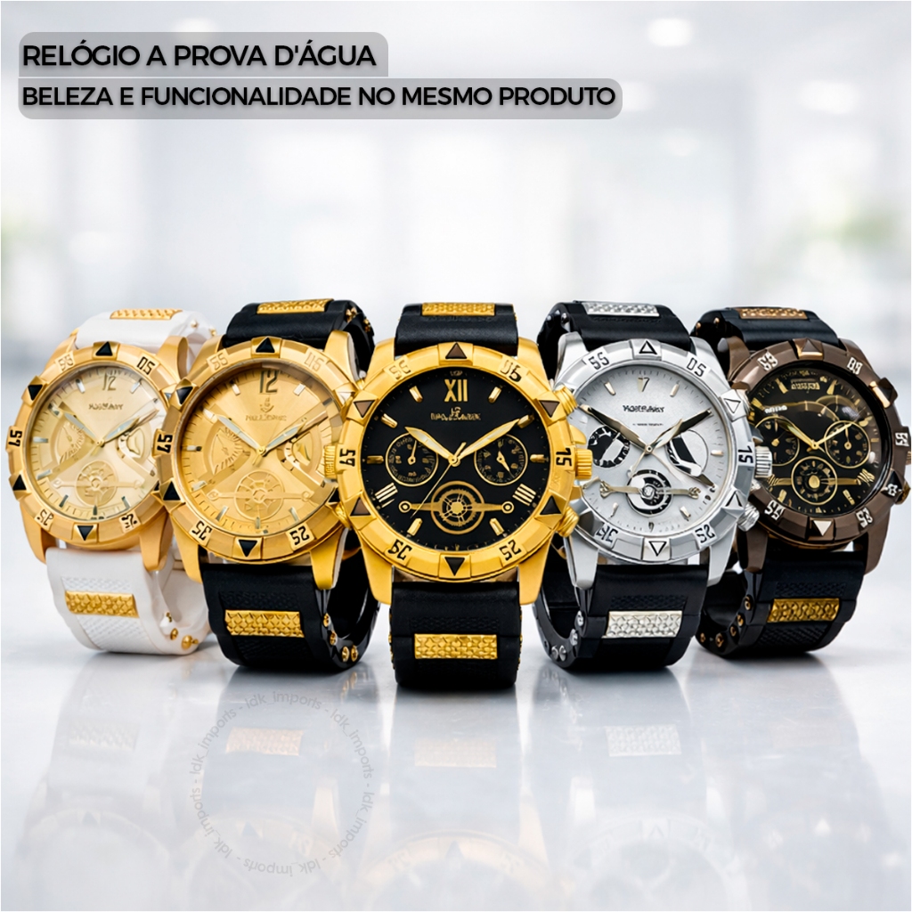 Relógio Digital Masculino à Prova D'água Resistente Relógios Pulso Silicone Luxo