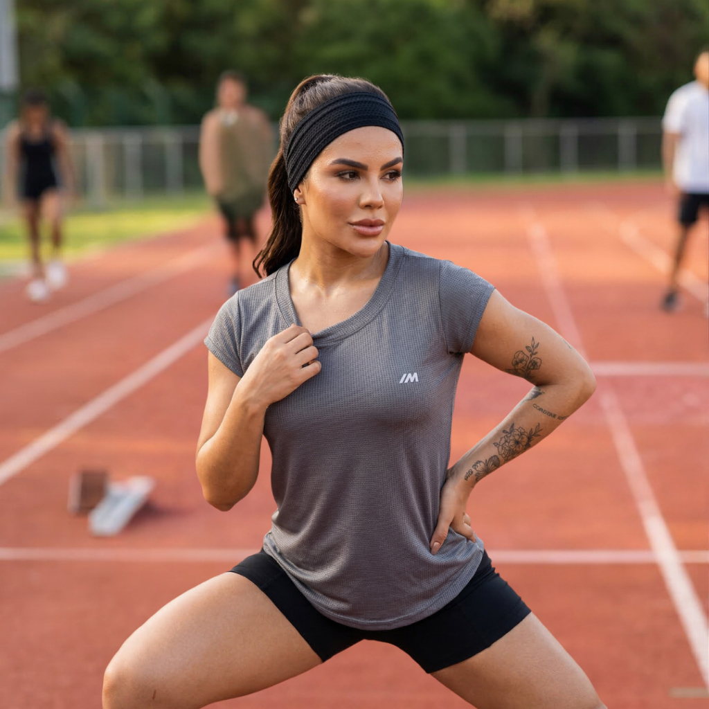 Camiseta Academia Feminina Dry Fit Camisa Blusa Caminhada Musculação Treino Baby Look Fitness