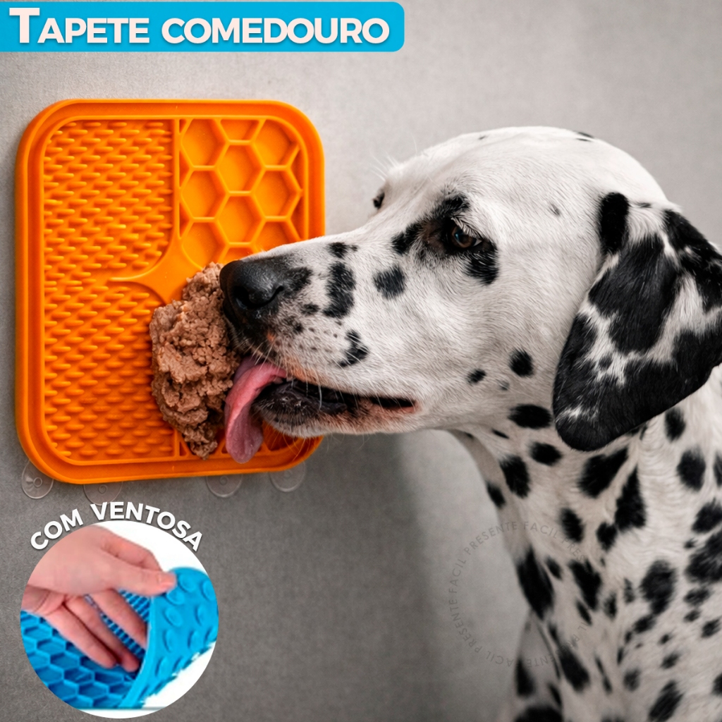 Tapete Comedouro 1 Ou 2 Unidades Cães Gatos Pet Interativo Ventosa Antiestresse Lamber Ração Úmida Pastosa