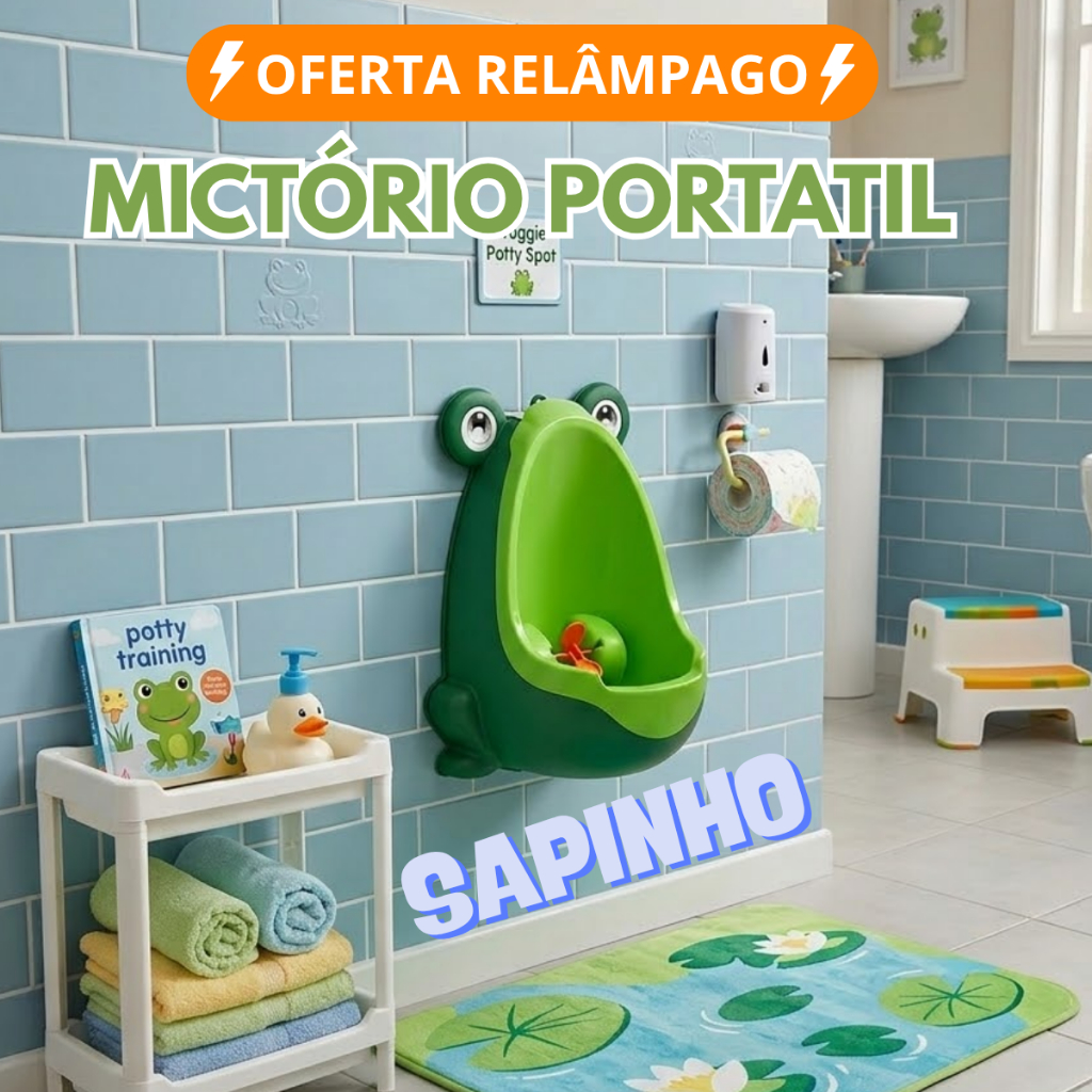 Mictorio Sapinho Infantil Desfralde Pinico Portatil De Parede Meninos Criança