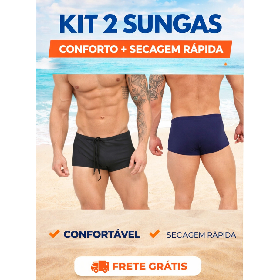 Kit 2 Sungas Masculinas Promoção Leve 2 Pague Menos