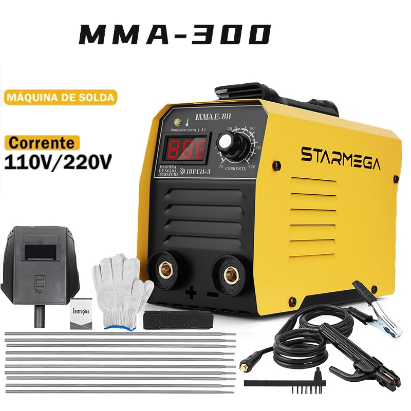 110V/220V Máquina De Solda Inversora MMA-300 Tecnologia IGBT Ferramenta De Soldagem Portátil