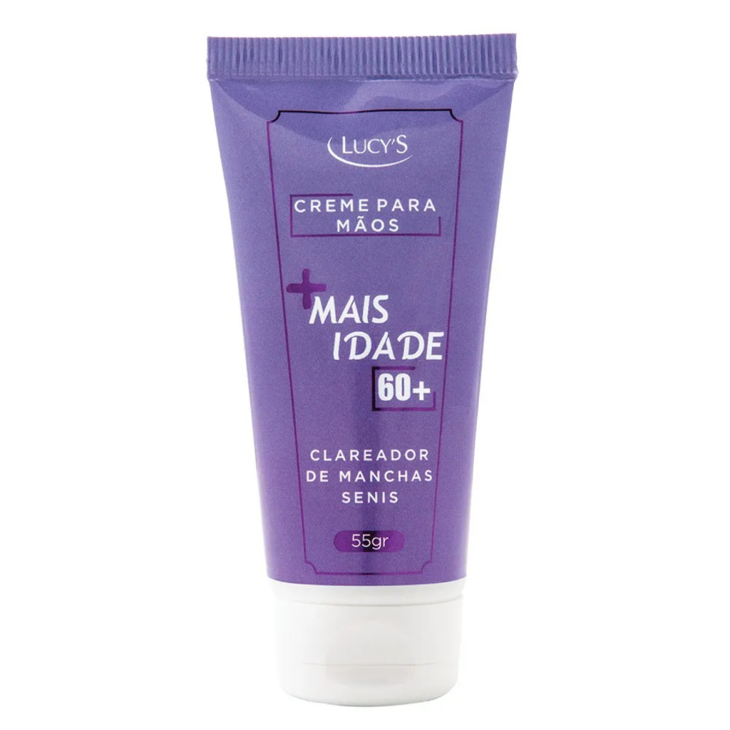 Creme de Mãos Lucy's 55g – Tratamento Anti-idade e Clareador para Pele Madura