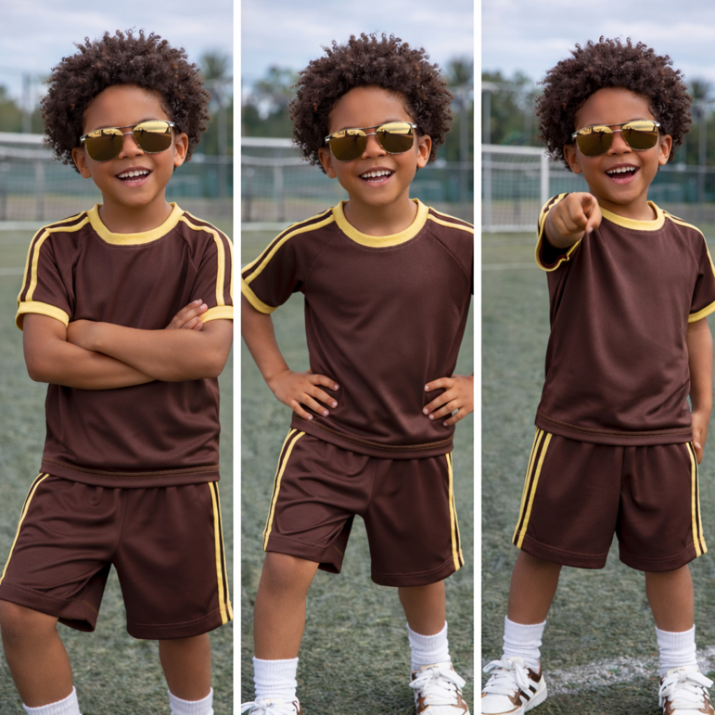 Conjunto Infantil Masculino Dry Fit Verão – Camiseta + Short Leve e Confortável