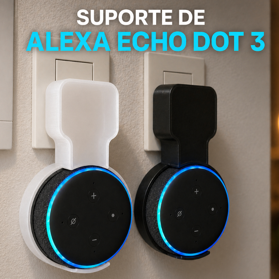 Suporte De Tomada Para Alexa Echo Dot 3 l Organização e Beleza