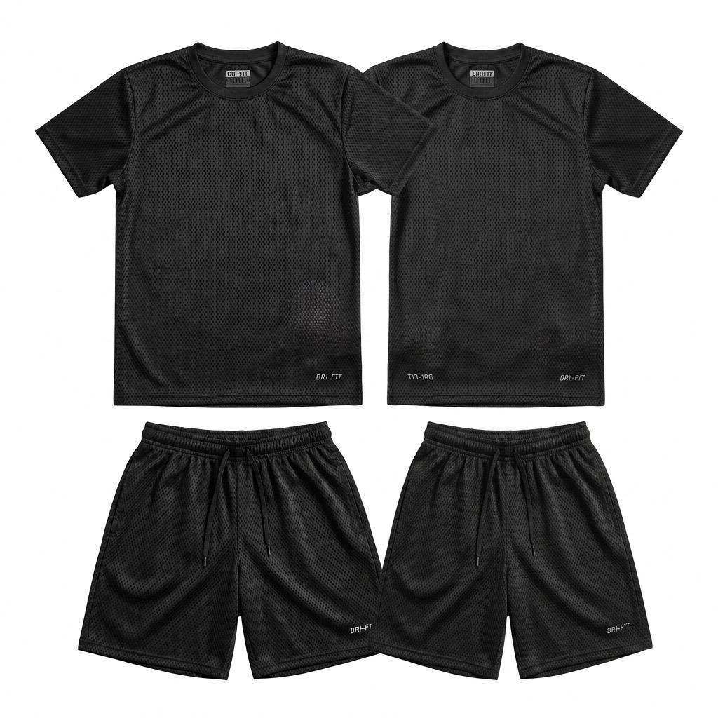 2 Kit Conjunto Infantil e juvenil Camisa e Shorts Dri-Fit PREMIUM