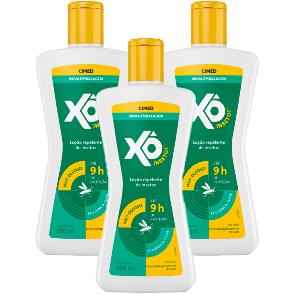 Kit 3 Unidades Xô Inseto Loção 200ml