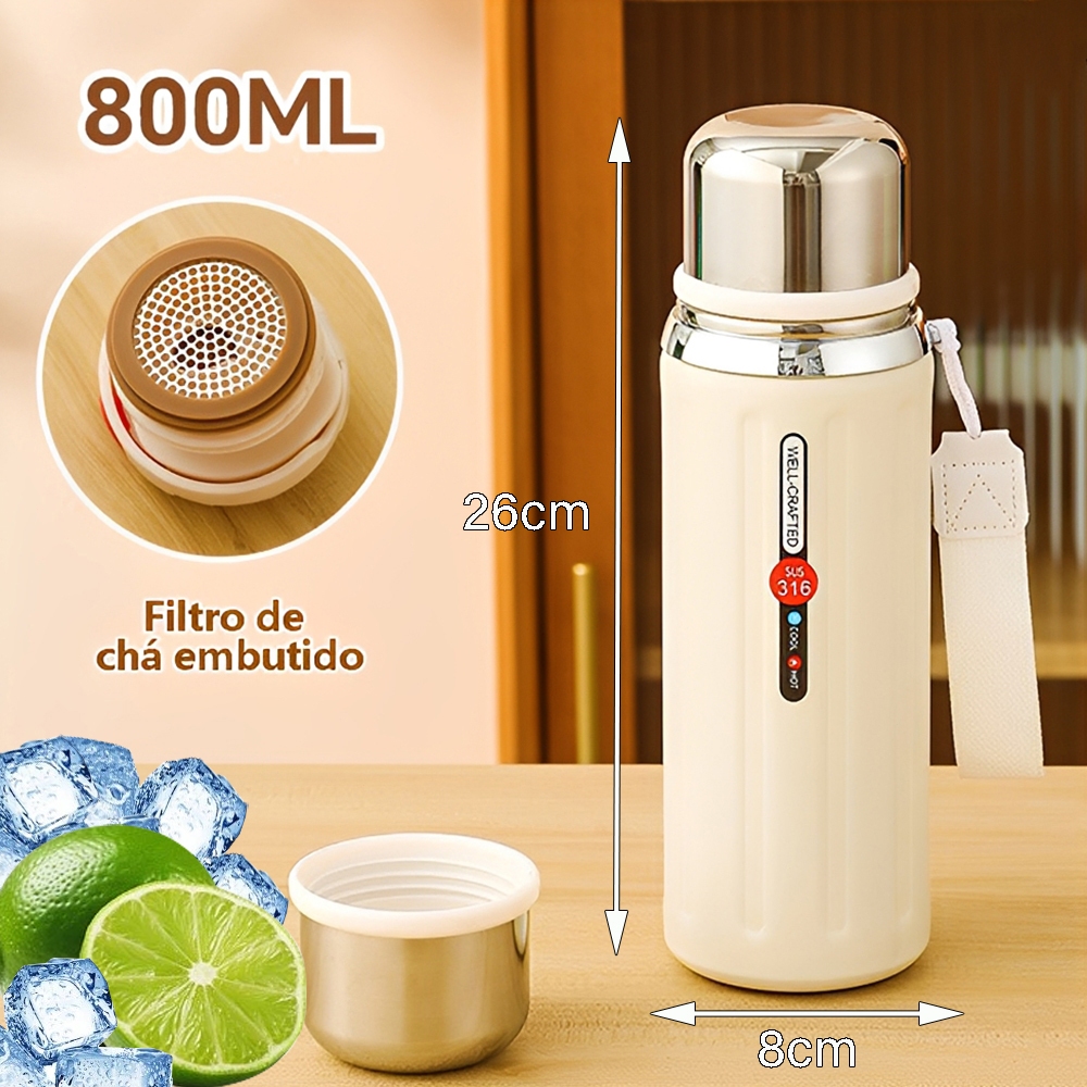 Garrafa Térmica Em Aço Inoxidável 304 Retenção De Calor Duradoura Capacidade De 450 Ml Várias Cores Disponíveis