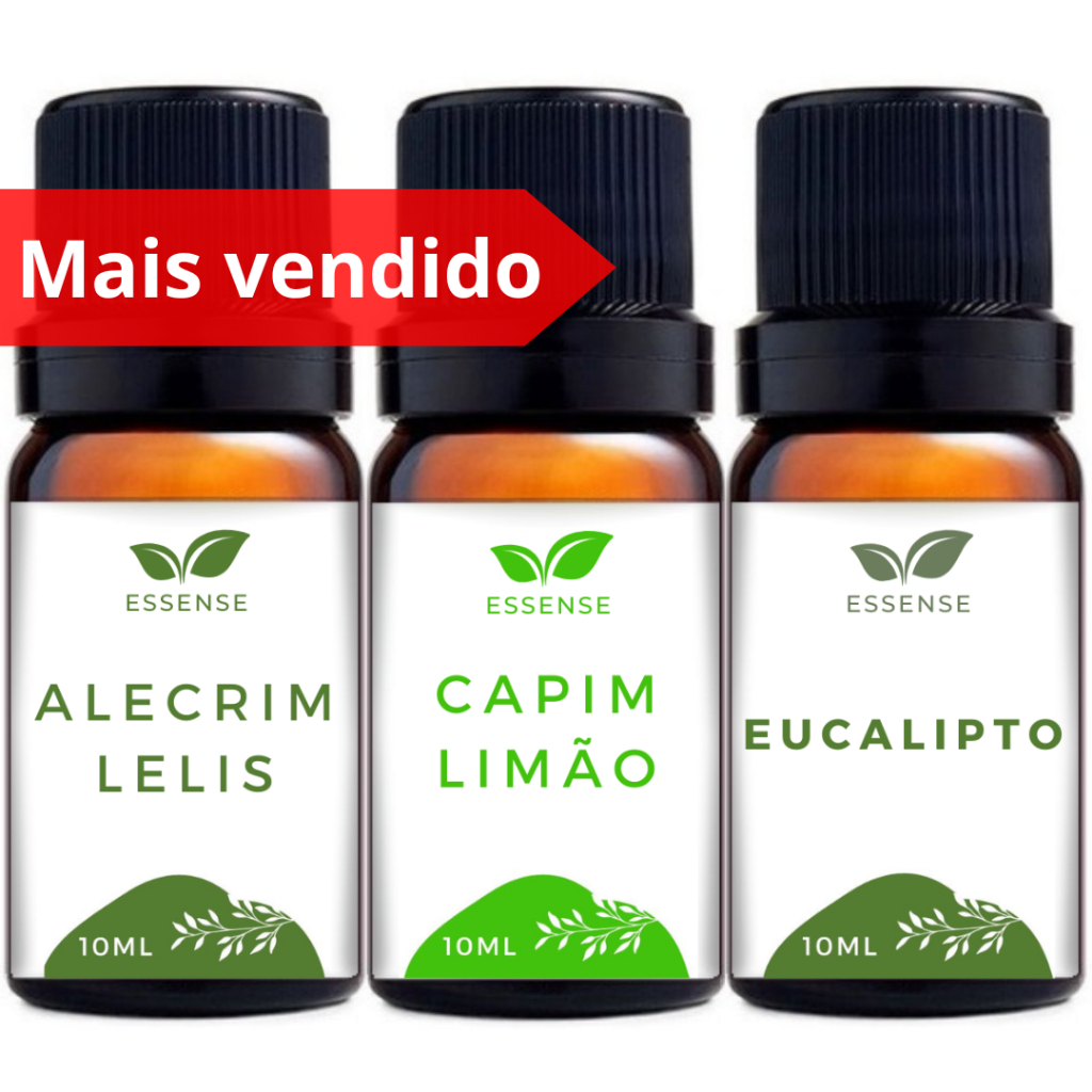 3 Essências Alecrim Lelis Capim Limão Eucalipto Aromatizador Difusor Umidificador Óleo Essencial