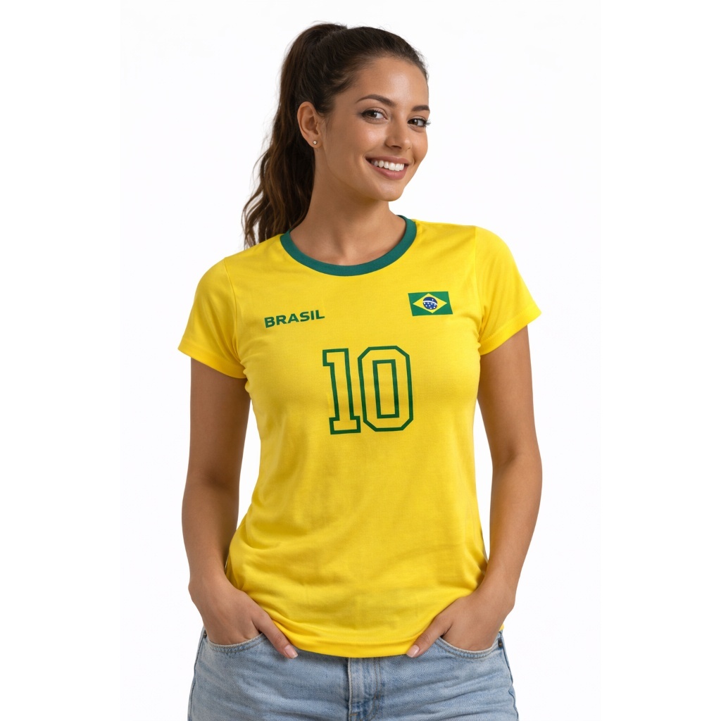 Camisa Baby Look do Brasil