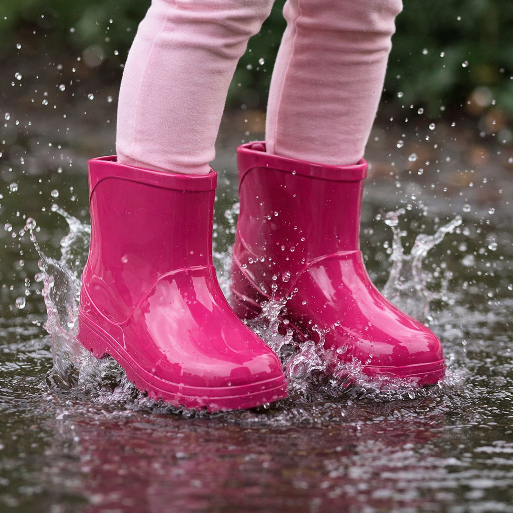 Galocha Infantil Menina Bota Chuva Cano Curto Impermeável Antiderrapante Confortável Escola Inverno