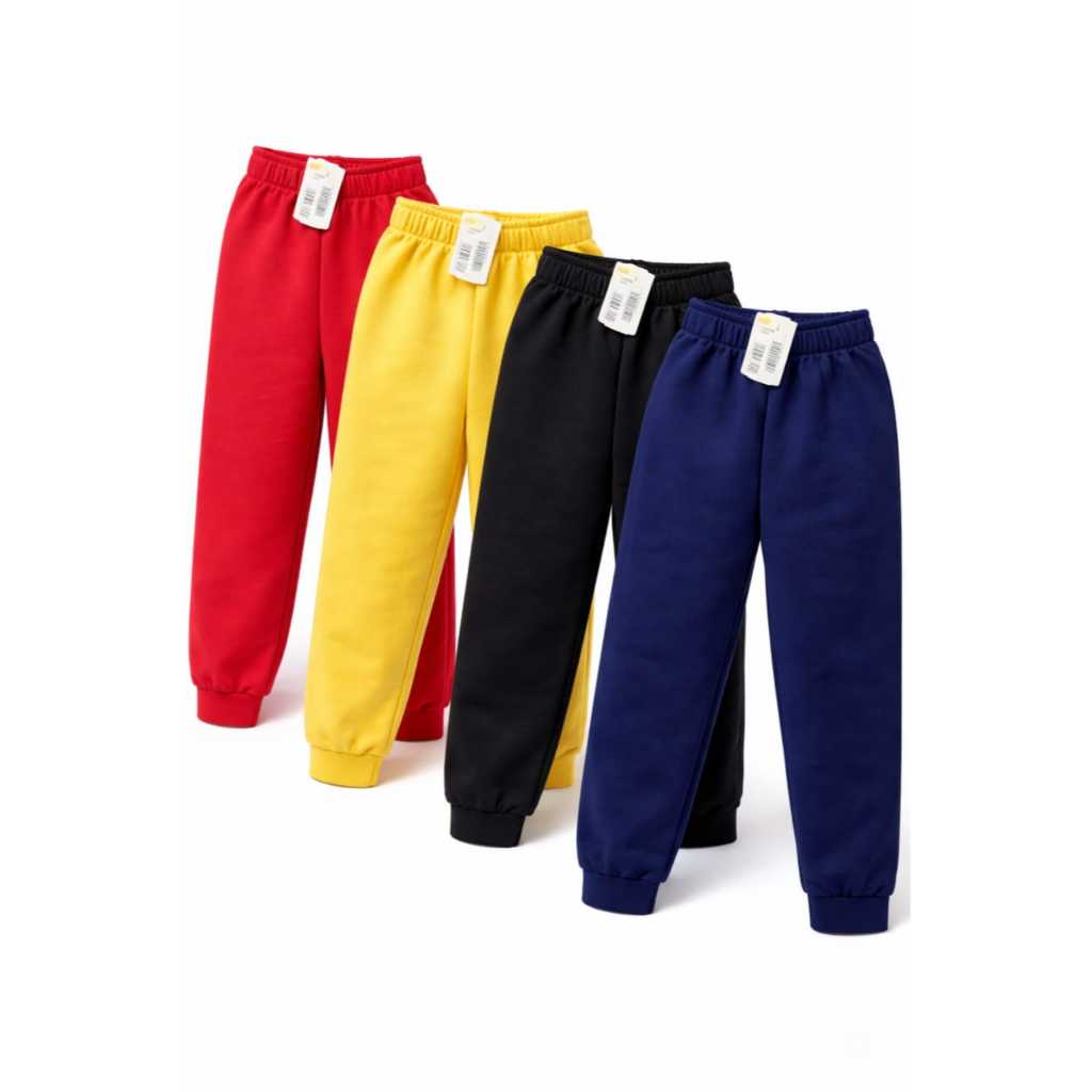 KIT 4 Un Calça Moletom Infantil  1 a 16 anos unissex menina e menino
