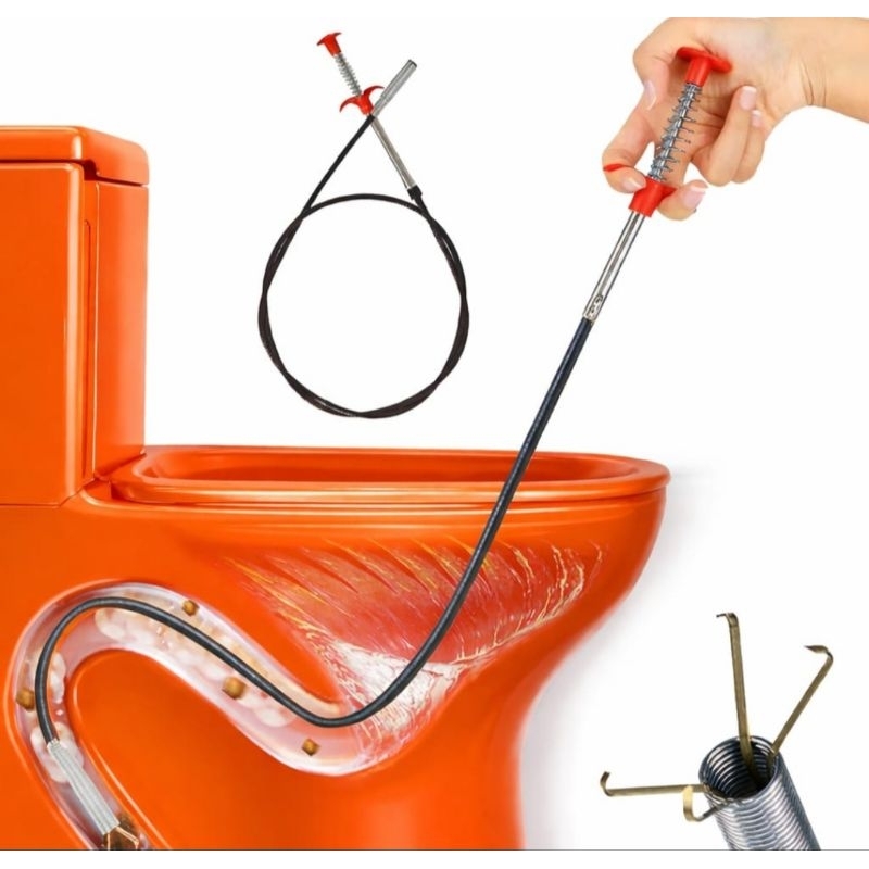 Desentupidor de pias ralos e bacias com garras remove sujeiras e objetos