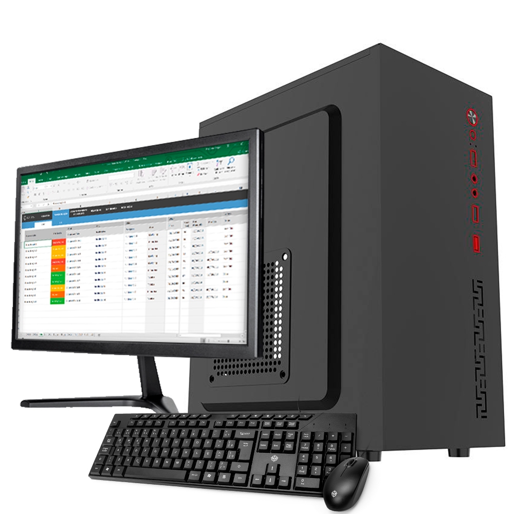 PC CPU Completo Mancer, Intel Core I5, 8GB De Memória Ram, SSD 240GB, Monitor + Teclado e mouse