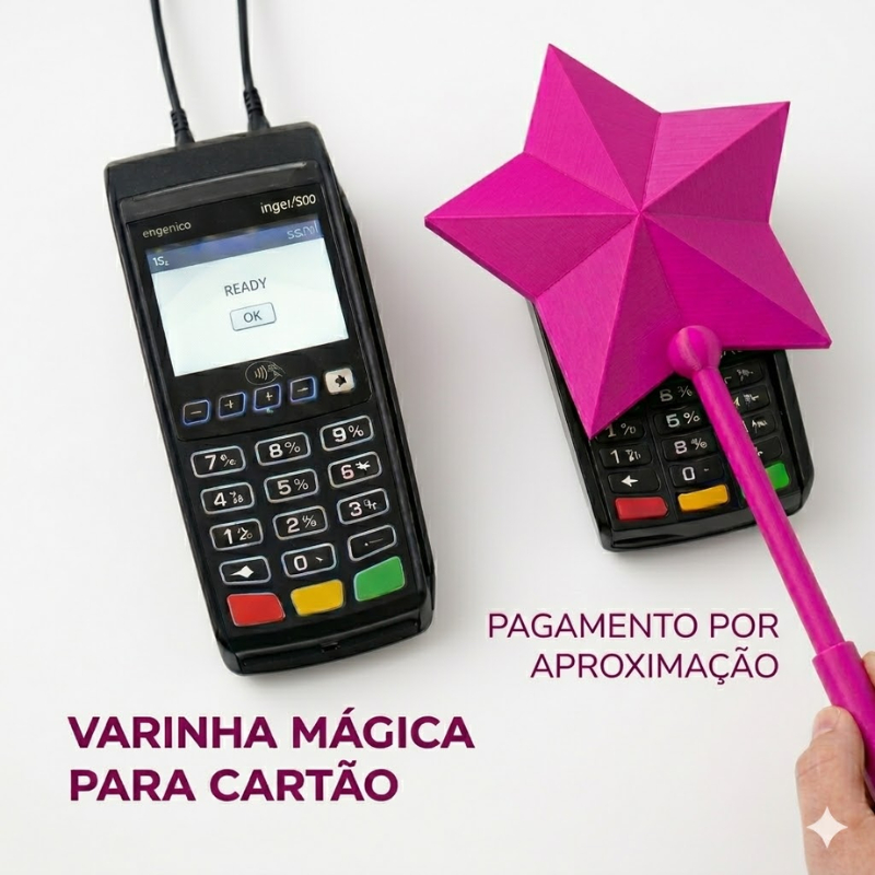 Varinha Estrela Cartão de Crédito Tap to Pay Varinha Mágica de Cartão Varinha de Pagamento Aproximação