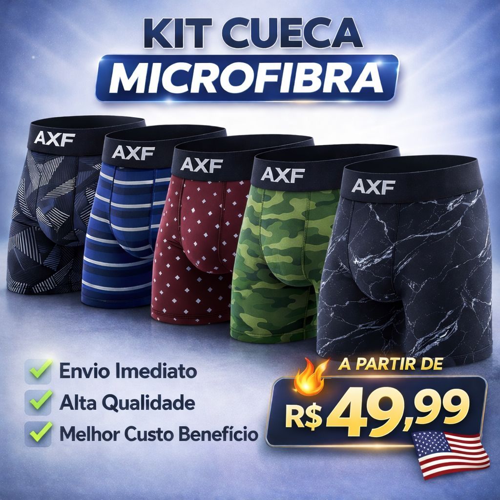 Kit Com 10 Cuecas Underwear Masculina