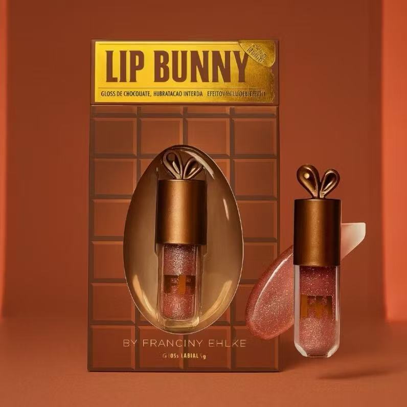Gloss Labial Fran by Lip Bunny 5G Chocolate Hidratante Protetor 3H
