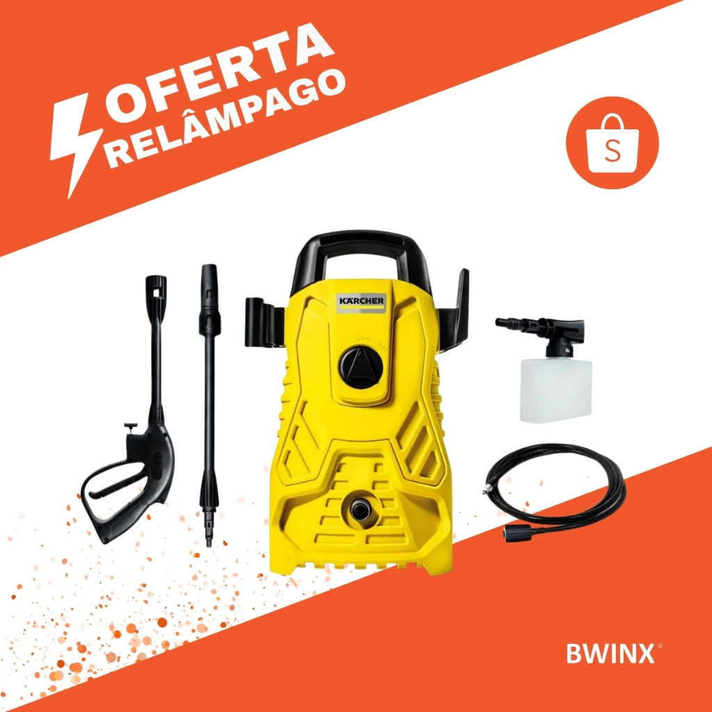 Lavadora De Alta Pressão Compacta 1500 Psi/Libras 1400w 300L/H Com Aplicador De Detergente Kärcher