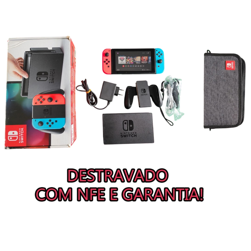 Nintendo switch V1 Desbloquead com NFe e Garantia de 3 meses e brindes!