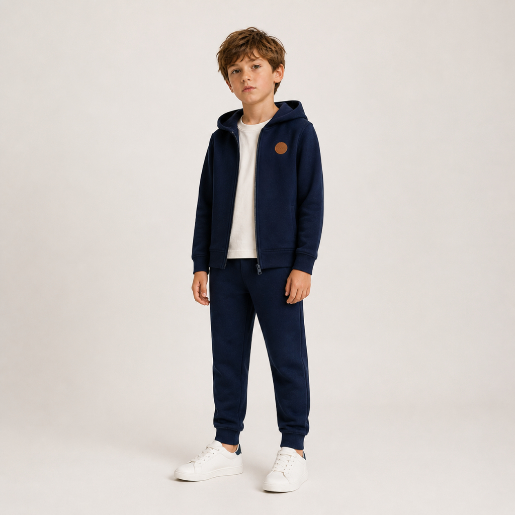 Conjunto Moletom Infantil Menino Jaqueta Zíper + Calça 2 ao 12 Anos