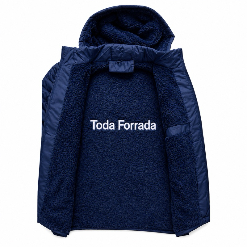 Jaqueta Masculina Plus Size forrada Peluciada Impermeável Capuz Removível