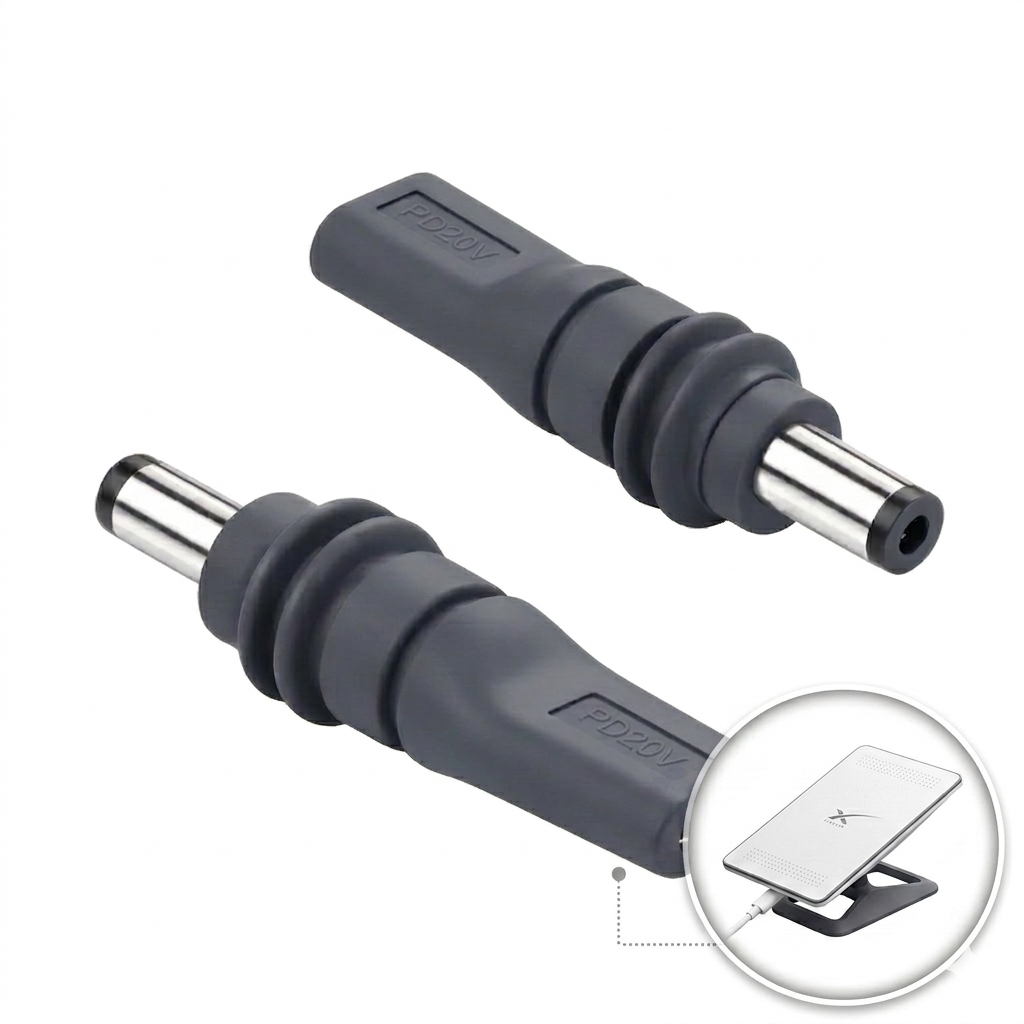 Adaptador Tipo-C DC para Starlink MINI 20v 5A 100w Cinza com chip PD power delivery
