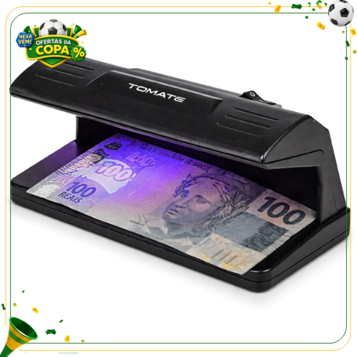 Detector de Notas Falsas UV 4W Verificador de Dinheiro Luz Ultravioleta Profissional Bivolt Compacto