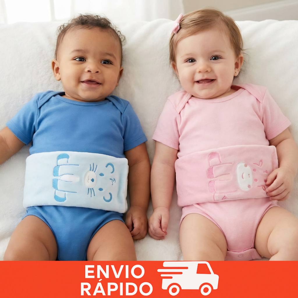 Faixa Térmica Abdominal c/ Ervas Bebês Alivia Cólica Gases Cinta  Acalma Baby Compressa Quente