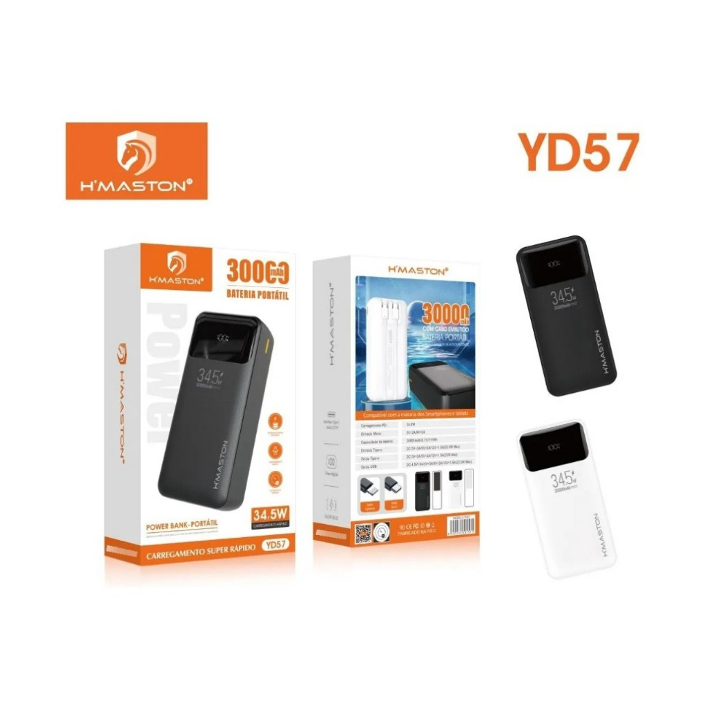 H'Maston YD57 Power Bank 30000mAh - Portátil