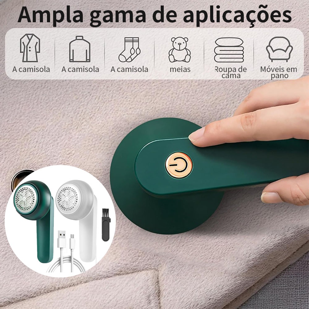 Papa Bolinhas Eletrico Tira Pelos de Roupas Removedor Aparador Sem Fio Recarregáve Portátil