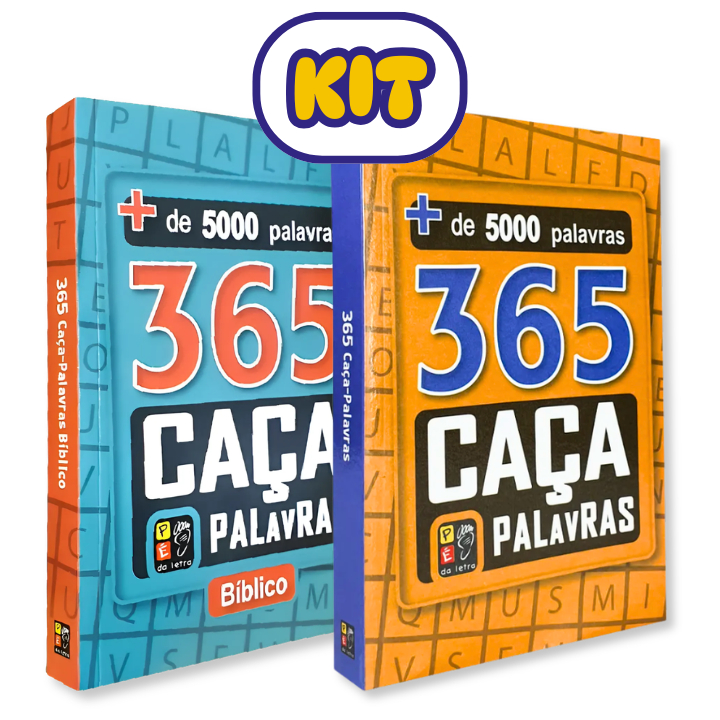 Kit 2 Livros Caça Palavras | Amarelo + Bíblico | Educativo e Diversão Criativa para Qualquer Idade