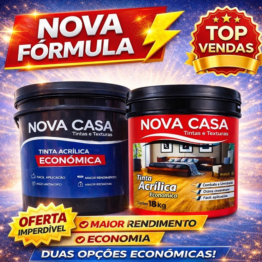Tinta de Parede Acrílica Cores Balde Economica E Alto Rendimento 18Kg